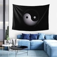 thumbnail image 5 of Yin-Yang Symbol Tapestry, Abstract Black Wall Hanging Tapestries Dorm Room Home Decor, 60" x 40", 5 of 7