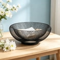 thumbnail image 5 of Metal Wire Mesh Fruit Bowl - Multi - Purpose Iron Storage Basket for Home Decor, Kitchen Organizer for Fruit Makeup Brushes Cosmetic Tools, Sturdy Spacious Capacity Design,Black, 5 of 5