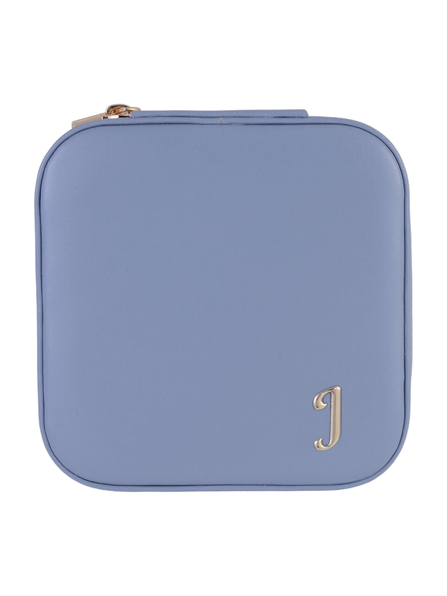 Time and Tru Goldtone/Blue Initial "J" Square Jewelry Organizer