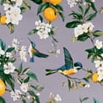 thumbnail image 4 of Alishomtll Floral Lemon Hummingbird Blackout Curtains Room Darkening Grommet Window Drapes for Living Room , 52"x63", ,Set of 2 Panels,Grey, 4 of 10