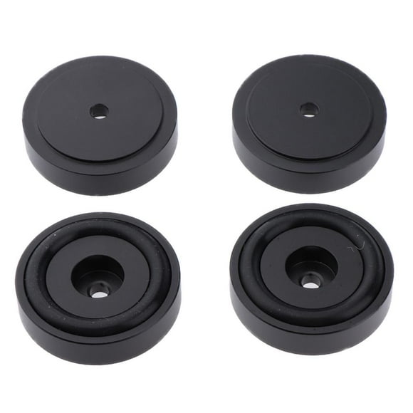 4 PCS Protectores de Altavoces para El Piso Sunnimix Almohadilla Aislamiento 30x10mm Negro