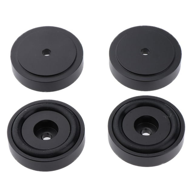 4 PCS Protectores de Altavoces para El Piso Sunnimix Almohadilla Aislamiento 30x10mm Negro