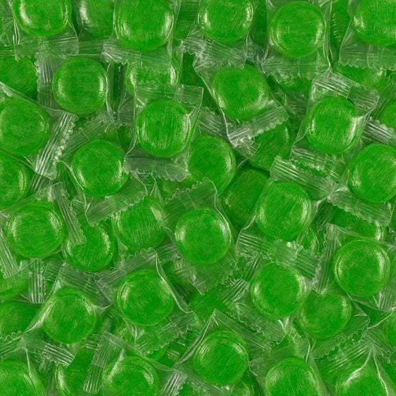 ASSORTIT Green Apple Buttons Hard Candy, Individually Wrapped, 1 lb Bag, Tart Green Apple Flavored Candies