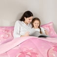 thumbnail image 5 of Homewish Personalized 30 Birthday Gifts Queen Comforter Set,Kawaii Bow Tie Bedding Sets,Princess Pink Bowknot Bedding Comforter Set For Girl Teens,Microfiber Bedroom Decor Reversible,3 Pieces, 5 of 8