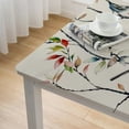 thumbnail image 4 of HAOXIT  Spring Summer Tablecloth Rectangular, Birds Branch Floral Table Cover for Party Picnic Dinner Decor white, 4 of 7