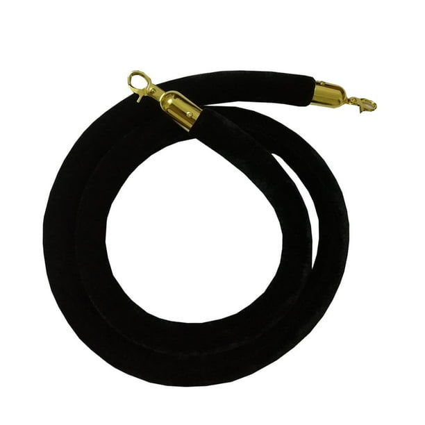 Cuerda De Barrera De , 5 /6.5/ 9. Cuerda De Puntilla De Con Ganchos Pulidos Espejo, Cuerda De Control De Multitudes Para La Negro 59.0 pulgadas