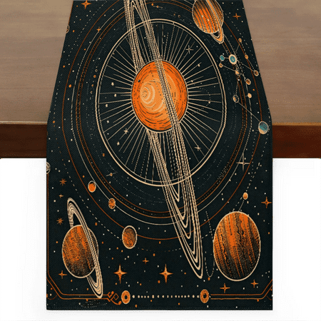 

Qzaxky Table Runner Boho Table Runner Solar System Bohemian Boho Outdoor Table Runner Decoration for Indoor Outdoor Home Dinner Party Wedding Decor 13 x 72 Inch