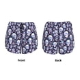 thumbnail image 6 of Uemuo Skull flower crystal Pattern Women's Athletic Shorts High Waisted Running Shorts with Liner Pockets Gym Elastic Workout Shorts-Large, 6 of 9
