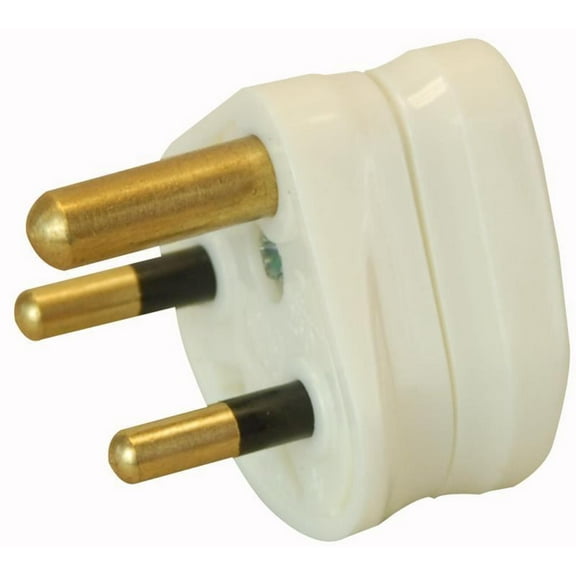 PRO ELEC - 3-Pin Round Mains Plug 2A White