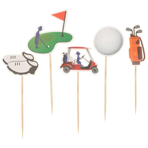 Toddmomy Golf Cake Toppers for Men with Beautiful Unique Design Assorted Color Paper Made for Decoration