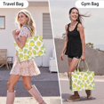 thumbnail image 6 of Large Capacity Tote Bag,Yellow Lemon Fruit Leaves White Pattern Handbag Fashion Luxury Tote Bag,15.7"x13"x 5.1" Inches,Laptop Compatible, 6 of 6