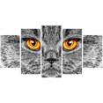 Design Art Gray CAT Animal Art Multi-Panel Canvas Wall Art - Walmart.ca