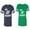 Men Navy / Women Green, variant on Mr.Mrs. Never Always Right Matching Couple Cotton Jerseys (Men Navy / Women Black) (Men S / Women S)