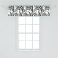 thumbnail image 2 of Ambesonne Jungle Window Valance, Tropical Tree Leaves, 54" X 12", Black Grey White, 2 of 3