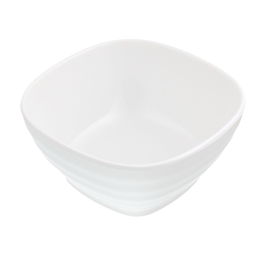 Plastic Square Shape Soup Cereal Fruits Rice Salad Bowl White for Home