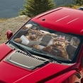 thumbnail image 5 of Xixirimido Car Windshield Sun Shade Foldable Sunshade Front Window Cover Sun Visor for Trucks SUVs Sedan Universal Car Interior Accessories, Highland Cattles, 5 of 8