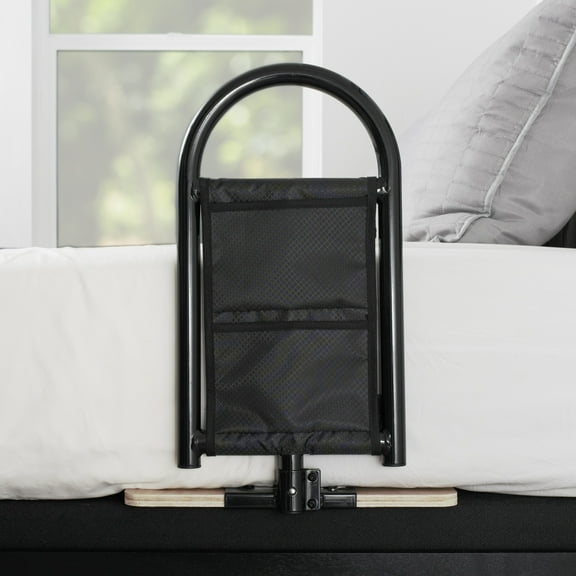 Stander BedCane, Adult Bed Rail and Support Handle, Bedside Safety Elderly Stand Assist with Organizer Pouch, ASTM Safety Approved Bedrail