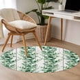 thumbnail image 5 of Eucalyptus Leaves Round Area Rugs 3 ft, Summer Spring Plant Wood Grain Washable Small Area Rug with Non-Slip Sturdy Edge Binding Round Front Door Mat Floor Carpet for Entryway, 5 of 9