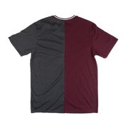 Ecko Unltd Men's T-Shirt Split Stitched Panel Short Sleeve Tee (XX-Large, Burgundy/Charcoal Heather)