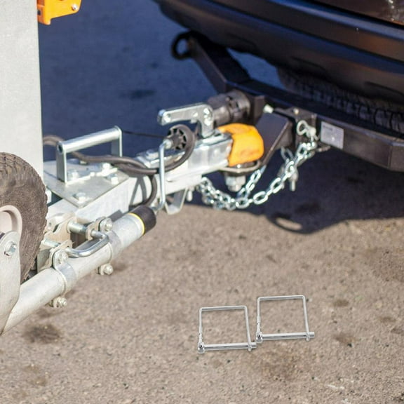 WHAMVOX 4 Pcs Safety Pin for Trailer Ramp Coupler Lock Hook The Tow Silver