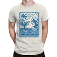 thumbnail image 2 of Tropical Dolphins and Palm Scene Men's T-shirt, 2 of 3