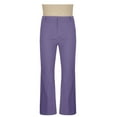 thumbnail image 4 of Dovford Men's Bell Bottom Flares Pants 60s 70s Vintage Bootcut Streetwear Trousers with Pockets, 4 of 6