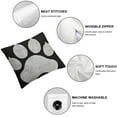 thumbnail image 4 of ARISTURING White Dog Paw Footprint Icon Isolated On Black Background Decoration Farmhouse Decor Home Decorative Throw Pillow Case Cushion Cover for Sofa Couch, 2 pcs, 4 of 6