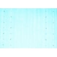 thumbnail image 1 of Ahgly Company Indoor Rectangle Solid Light Blue Modern Area Rugs, 2' x 5', 1 of 4