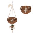 thumbnail image 4 of Coconut Bird  Cage, Pet Supplies  Coconut Shell Swing  Biting Toy Bird Hanging Cage Natural With Color Bead For  For Parakeet For Canary, 4 of 8