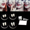 thumbnail image 4 of Colmillos de dientes de vampiro, caja de resina segura empaquetada con orejas de látex de elfo, colmillos de Halloween, dentaduras, accesorios de fiesta de Cosplay, decoración, 4 of 4
