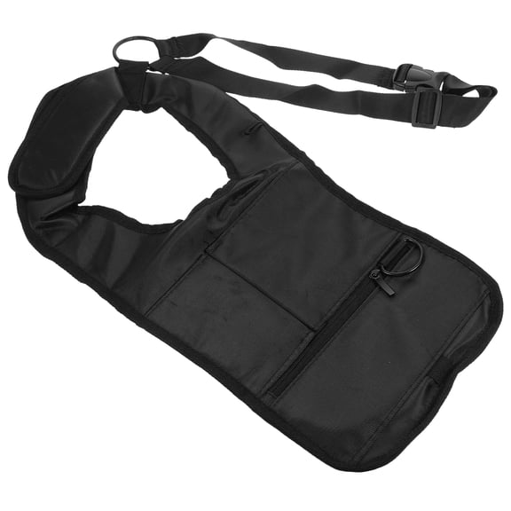 Yardwe Underarm Bag for Men Black Nylon Adjustable Shoulder Strap with Multiple Pockets