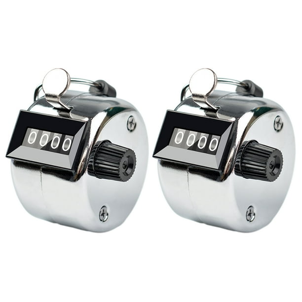 Eigraketly 2 pack/lote Tally con materiales manuales para un conteo claro y preciso Número de conteo Manual Medidores de medidas dimensionales Plateado