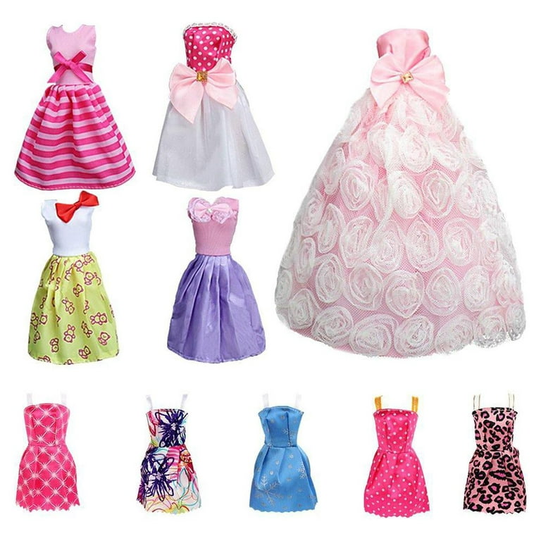Barbie Original Mix Dolls Fashion Clothe Outfits dress elega Doll Shoes Set  Toys For Girls Children Accessories Play House Party
