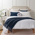 thumbnail image 3 of Knit Diamond Pattern Decorative Throw Blanket for Couch Chair Sofa Home Decor (Navy, 50"x60"), 3 of 5