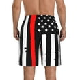 thumbnail image 3 of Naloa Firefighters USA Flag Men's Beach Shorts, Surfing shorts, Swim trunks, Quick Dry Swim Trunks for Surfing Beach Fun - X-Large, 3 of 9