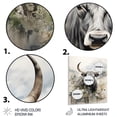 thumbnail image 3 of Designart "Cow Sumi Asian beauty III" Asian Metal Wall Art Prints, 3 of 5