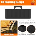 thumbnail image 4 of Non-Stick Air Fryer Liners, Reusable Silicone Cooking Mats for Air Fryer Easy to Clean Dishwasher Safe Handles Oil Drain Design Compatible with Ninja Air Fryer (Compatible with, 4 of 5
