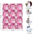 thumbnail image 4 of Pink Plaid Baseball Pattern Blanket,Comfortable Soft Lamb Wool Throw Blanket,All Season,Warm Lightweight Blankets for Sofa Bed Couch Living Room Chair,30"x40", 4 of 4