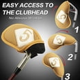 thumbnail image 5 of FINGER TEN Golf Iron Head Covers Value 8/11/12 Piece Set, Synthetic Leather Deluxe Club Headcover, Universal Fit Main Iron Clubs Gift Set, 5 of 7