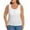 White, variant on Plus Size Women's Built In Bra Camisole Top Breathable Comfortable Stretchy Basic Tank Vest for Everyday Wear