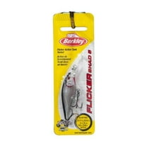 Berkley Flicker Shad Fishing Lure, Black Silver, 3/16 oz
