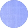 thumbnail image 1 of Ahgly Company Indoor Round Solid Blue Modern Area Rugs, 8' Round, 1 of 4