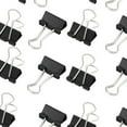 thumbnail image 4 of Unique Bargains 24 Pcs 15mm Metal Desk Paper Document Office Stationery Binder Clips Black, 4 of 6