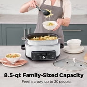 Ninja 17-in-1 PossibleCooker PRO 8.5 Qt Multi-Cooker, Slow Cook, Bake, Sear, with Smart Cook System,Oven Safe Pot to 500°F, MC2052CO White