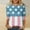 Red, variant on Cavosen Red White and Blue Shirts for Women Petite Patriotic 3/4 Sleeve Crewneck Shirts USA Star Striped Print Shirts Lady XL Independence Day Casual Tops 4th of July Tunic Tees Patriotic Blouses