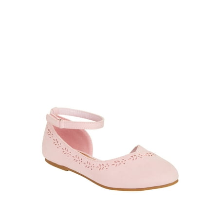 Cut Out Leather Shoe - Wonder Nation Girls' Casual Cut Out Flat