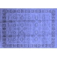 thumbnail image 1 of Ahgly Company Machine Washable Indoor Rectangle Oriental Blue Industrial Area Rugs, 7' x 9', 1 of 4