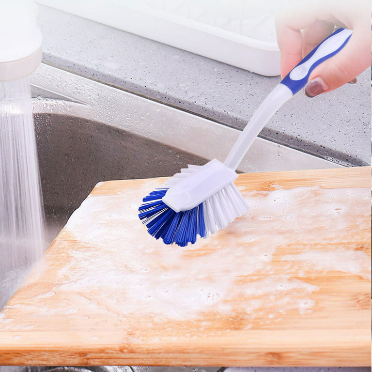 PRINxy Kitchen Dish Brush Dish Washing Brush With Handle Dish Brush Scrub  Brush For Pans Pots Dishwashing And Cleaning Brushes Blue