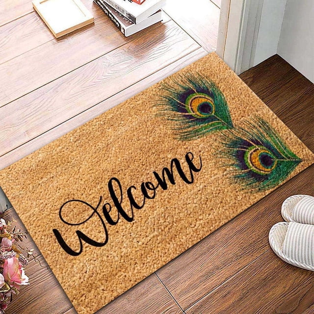 Tapis Chauffant Cercle pour Salon Tapis Intéressant devant la Porte Tapis Absorbant Tapis de Salle de Bain Tapis de Porte Entrée Extérieure Tapis de Porche avec Antidérapant Tapis de Sol en Polyester