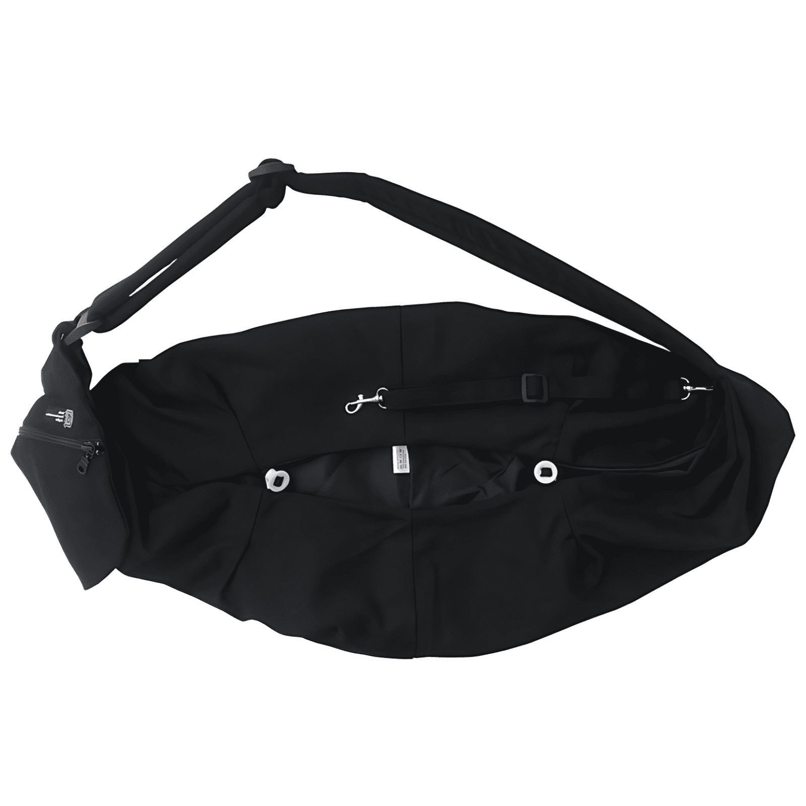 Canvas Pet Sling Carrier Adjustable Shoulder Strap Safety Hook Dog Purse with Phone Pocket Hands-Free Breathable Up to 16.5 lbs / 7.48 kg Cat and Dog